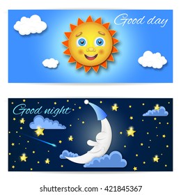 Day and night illustration