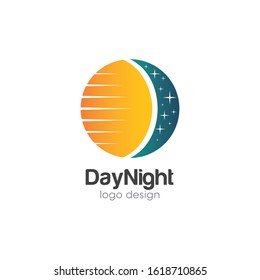 Day and Night Logo Icon Vector Template