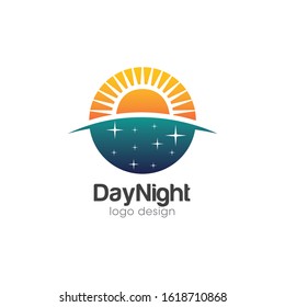 Day and Night Logo Icon Vector Template