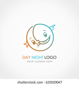 Day And Night Logo, Moon And Sun Logo
