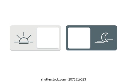 DAY Night mode button. Vector illustration