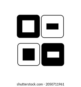 Day and night mode buttons with geometrical form.