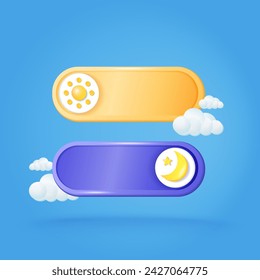 day and night mode icon vector