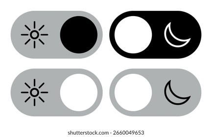 Day and night mode. Vector illustration.