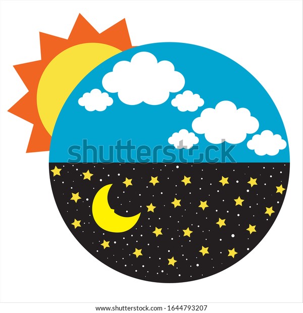Day Night Patterns Illustration Vector Weather Stock Vector (Royalty ...