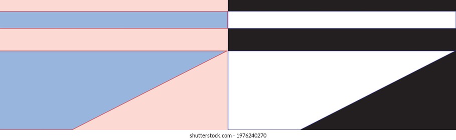 Day and Night set of creative minimalist contemporary art illustrations for wall decoration, postcard, brochure cover design. Playful composition of basic geometric shapes. Perspective architecture.