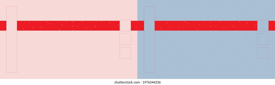Day and Night set of creative minimalist contemporary art illustrations for wall decoration, postcard, brochure cover design. Playful composition of basic geometric shapes. Empty boxes template.