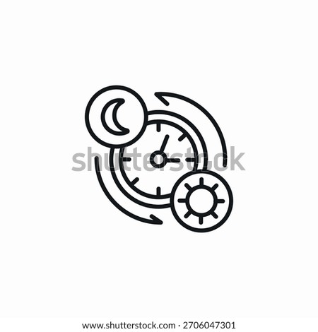 day night shift time icon sign vector
