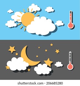 day and night sky
