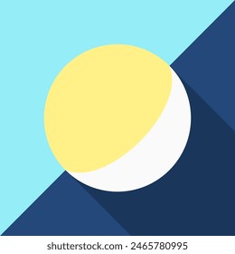 Day and night, sun and moon halves. Time, nature, daytime, change, cycle, sunlight, weather and equinox concept. Flat design. EPS 8 vector illustration, no transparency, no gradients