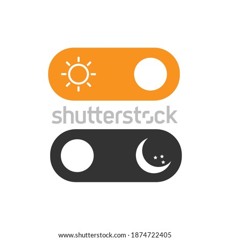 Day night switch icon isolated on white background. Vector illustration. Eps 10