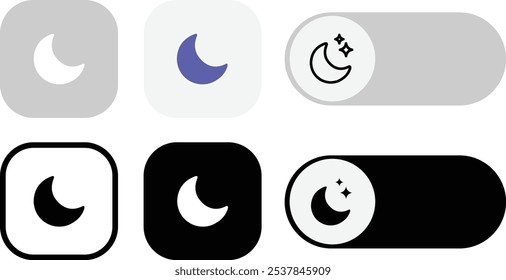 dia, noite e mudar ícones adequados para design de ui ux