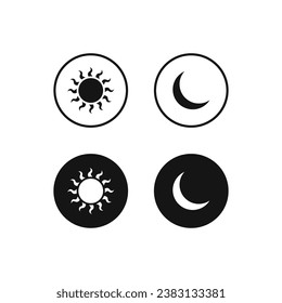 Day night switch vector. Light and dark icon. Sun and moon icon. Dark mode switch vector