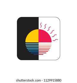 day and night symbol vector