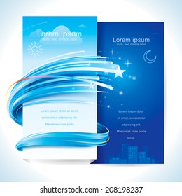Day night theme twinkling star background. suitable for anniversary, new year or invitation card decoration. Vector.