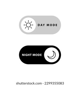 day and night toggle switch button vector icon