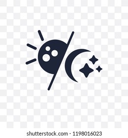 Day and night transparent icon. Day and night symbol design from Astronomy collection.