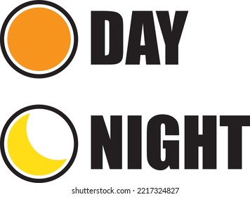 Day and night ui for web creator , web designer , web ui , Button toggle , switch light and dark mode