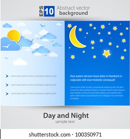 Day and night. Vector Background