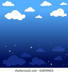 Day and night - vector gradient background