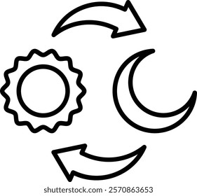 Day And Night vector icon. Can be used for printing, mobile and web applications.