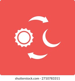 Icono de Vector de día y noche. Se puede utilizar para aplicaciones de impresión, móviles y de Web.