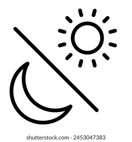 Diseño De Iconos De Línea De Vector Día Y Noche