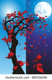 day and night.vector illustration.