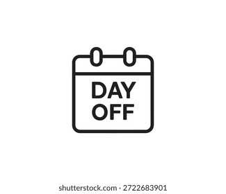 Day Off icon vector design illustration