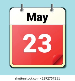 day on the calendar, vector image format, May 23