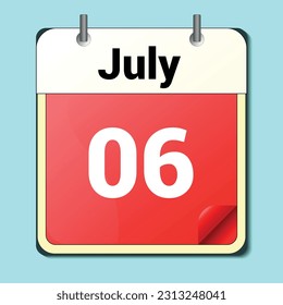 día del calendario, formato de imagen vectorial, junio de 2006