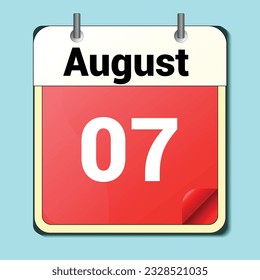 jour sur le calendrier, format d'image vectorielle, août 2007