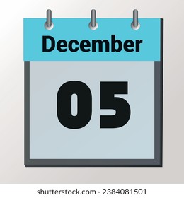 día del calendario, formato de imagen vectorial, diciembre de 2005