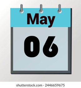 day on the calendar, vector image format, May 06