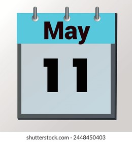day on the calendar, vector image format, May 11
