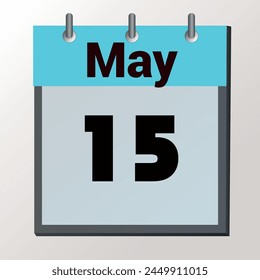 day on the calendar, vector image format, May 15