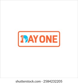 day one logo icon, calendar vector design, potential sport winner design. victory day concept