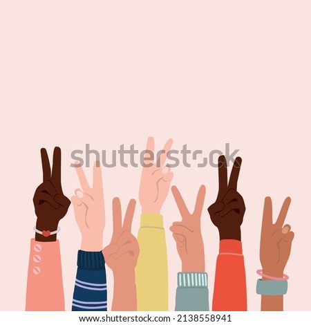 day of peace background. people concept. against war, violent and other unhumanities concept. can be add text. vector illustration