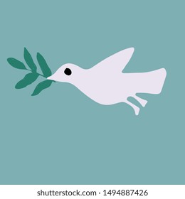Day of peace illustration with bird