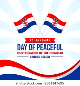 Day of Peaceful Reintegration of the Croatian Danube Region. The Day Croatia illustration vector background. Vector eps 10