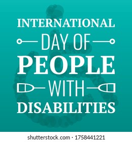 Day of people with disabilities concept background. Cartoon illustration of day of people with disabilities vector concept background for web design