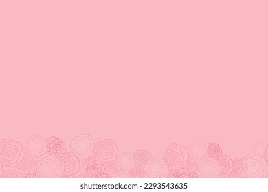 
Muttertag rosafarbener Hintergrund-Banner mit Kopienraum-Designs für die Valentinische Hochzeitstagsfeier. Frische Blumen, Vektorgrafiken.