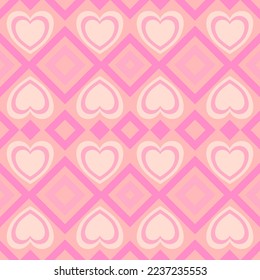 Valentine’s Day pink heart pattern traditional Design for background,carpet,wallpaper,clothing,wrapping,fabric,embroidery style.