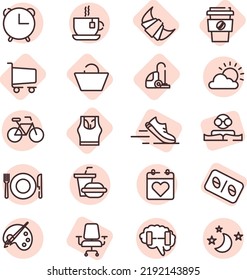 Day plan, illustration, vector on a white background.