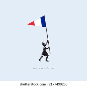 day of pride in your country. A beautiful postcard for any projects. France