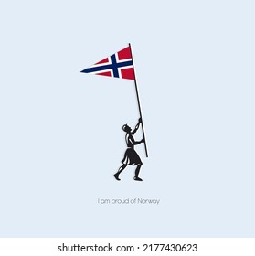 day of pride in your country. A beautiful postcard for any projects. Norway