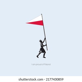 day of pride in your country. A beautiful postcard for any projects. Poland