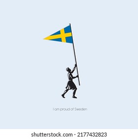 day of pride in your country. A beautiful postcard for any projects. Sweden