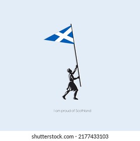 day of pride in your country. A beautiful postcard for any projects. Scotland