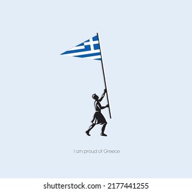 Día de orgullo en tu país. Una hermosa postal para cualquier proyecto. Grecia